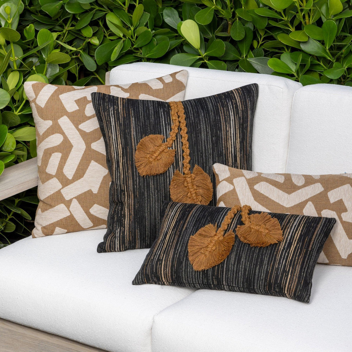 Elaine Smith Fascination Caramel Brown 12"x20" Decorative Pillow