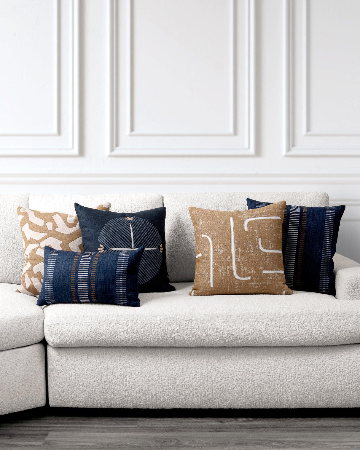 Elaine Smith Journey Indigo Deep Blue 22"x22" Decorative Pillow
