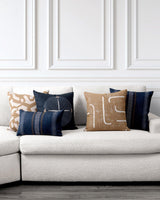 Elaine Smith Journey Indigo Deep Blue 22"x22" Decorative Pillow