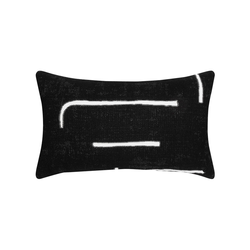 Elaine Smith Instinct Ebony Black 12" x 20" Pillow