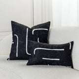 Elaine Smith Instinct Ebony Black 12"x20" Decorative Pillow