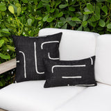 Elaine Smith Instinct Ebony Black 12"x20" Decorative Pillow
