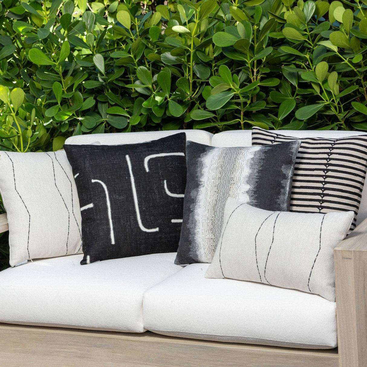 Elaine Smith Instinct Ebony Black 12"x20" Decorative Pillow