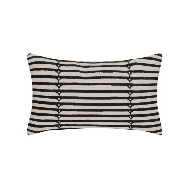 Elaine Smith Sincerity Ebony Black 12" x 20" Pillow