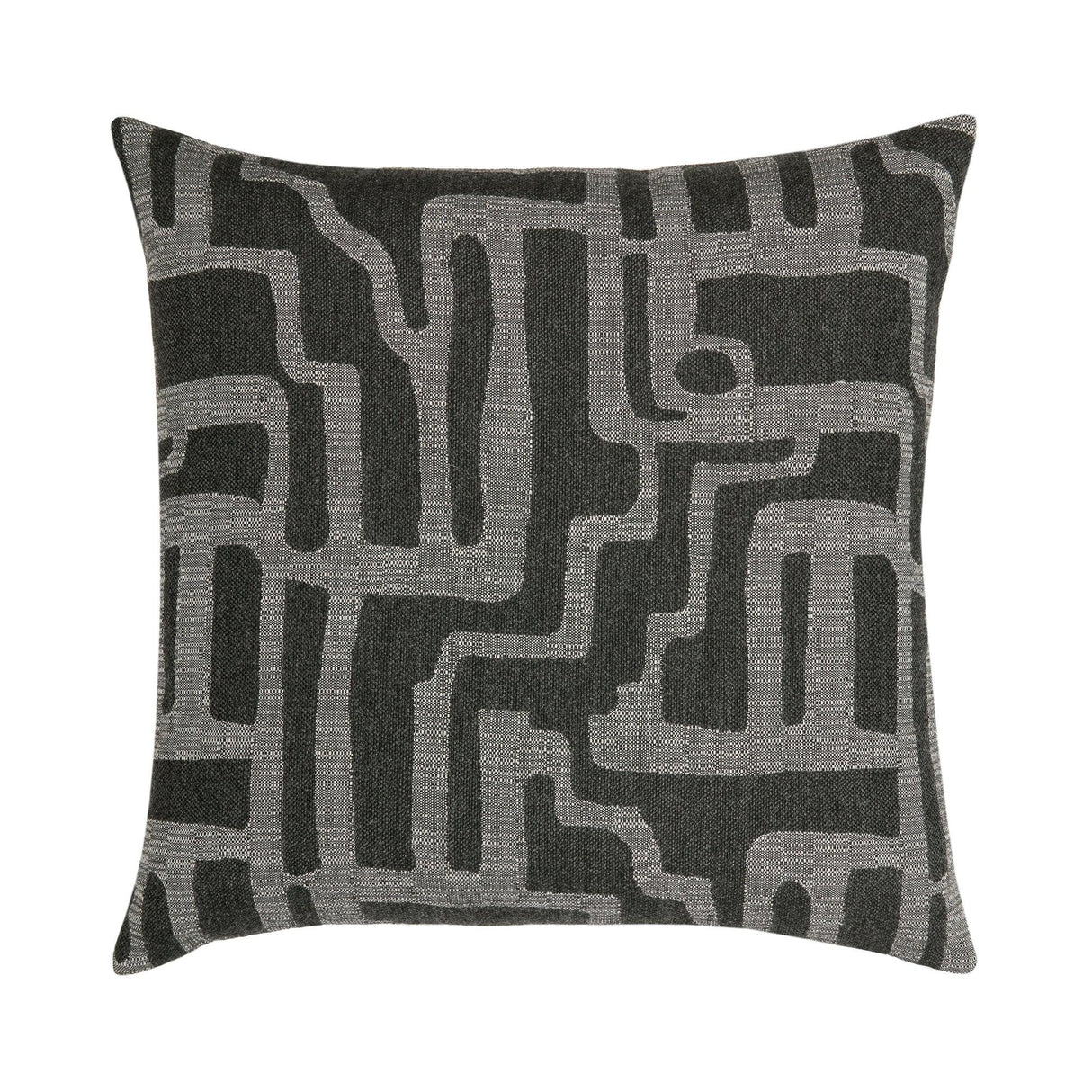 Elaine Smith Noble Charcoal Black 22"x22" Decorative Pillow