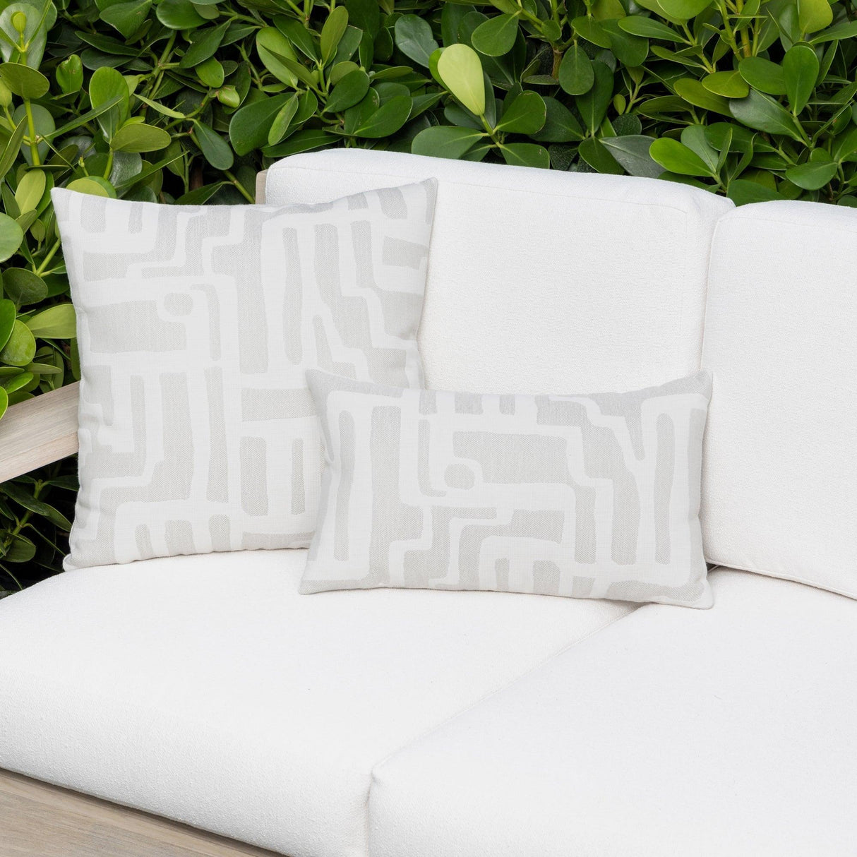 Elaine Smith Noble Alabaster White 12"x20" Decorative Pillow