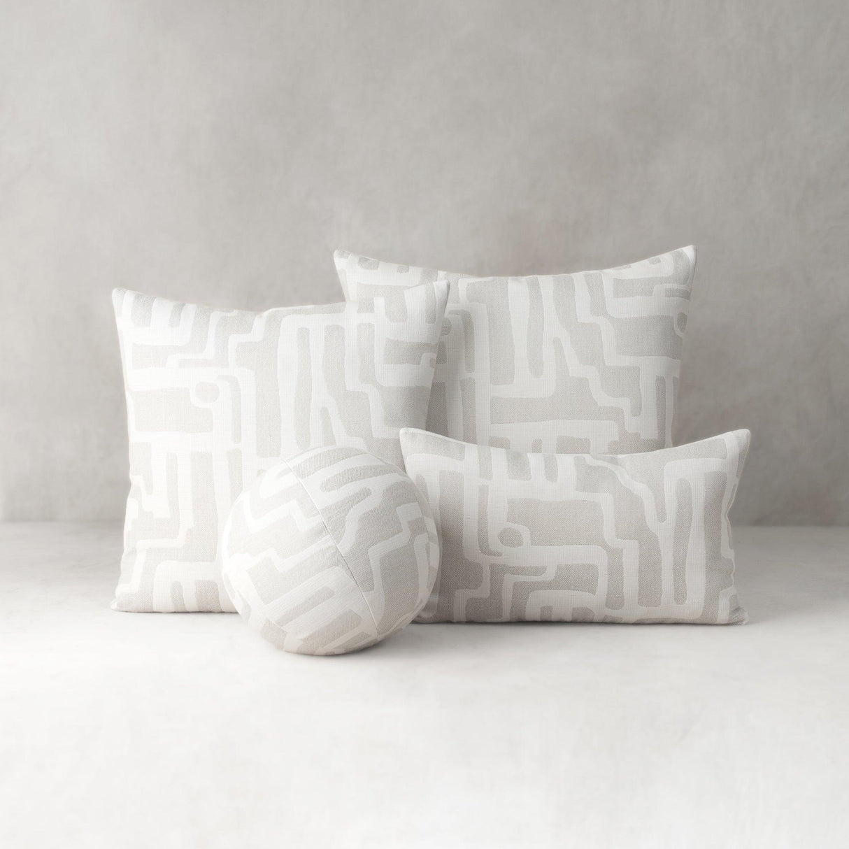 Elaine Smith Noble Alabaster White 12"x20" Decorative Pillow