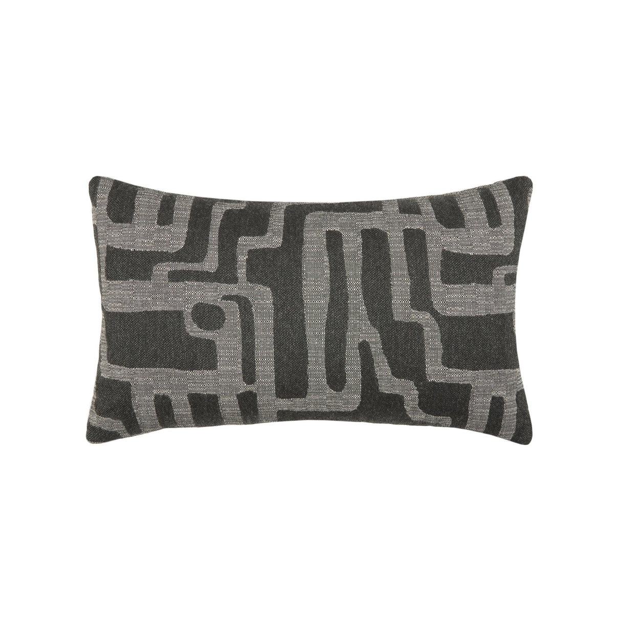 Elaine Smith Noble Charcoal Black 12"x20" Decorative Pillow