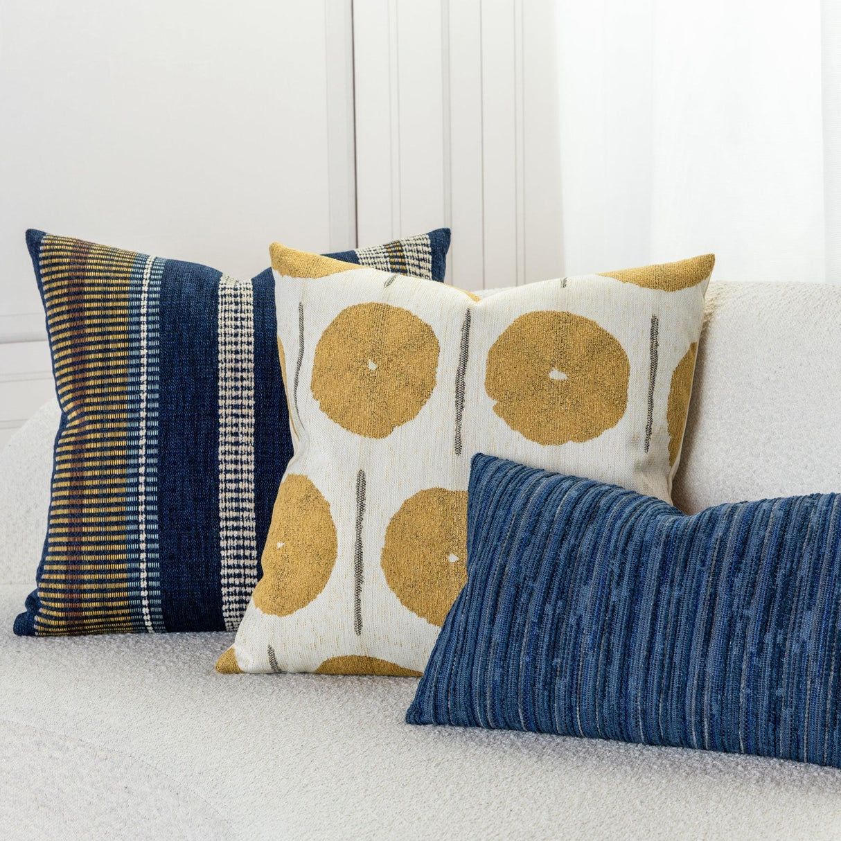 Elaine Smith Voyage Indigo Deep Blue 20"x20" Decorative Pillow
