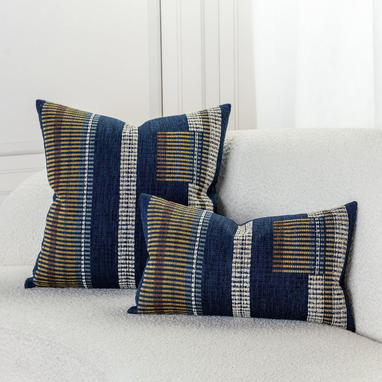 Elaine Smith Voyage Indigo Deep Blue 12"x20" Decorative Pillow