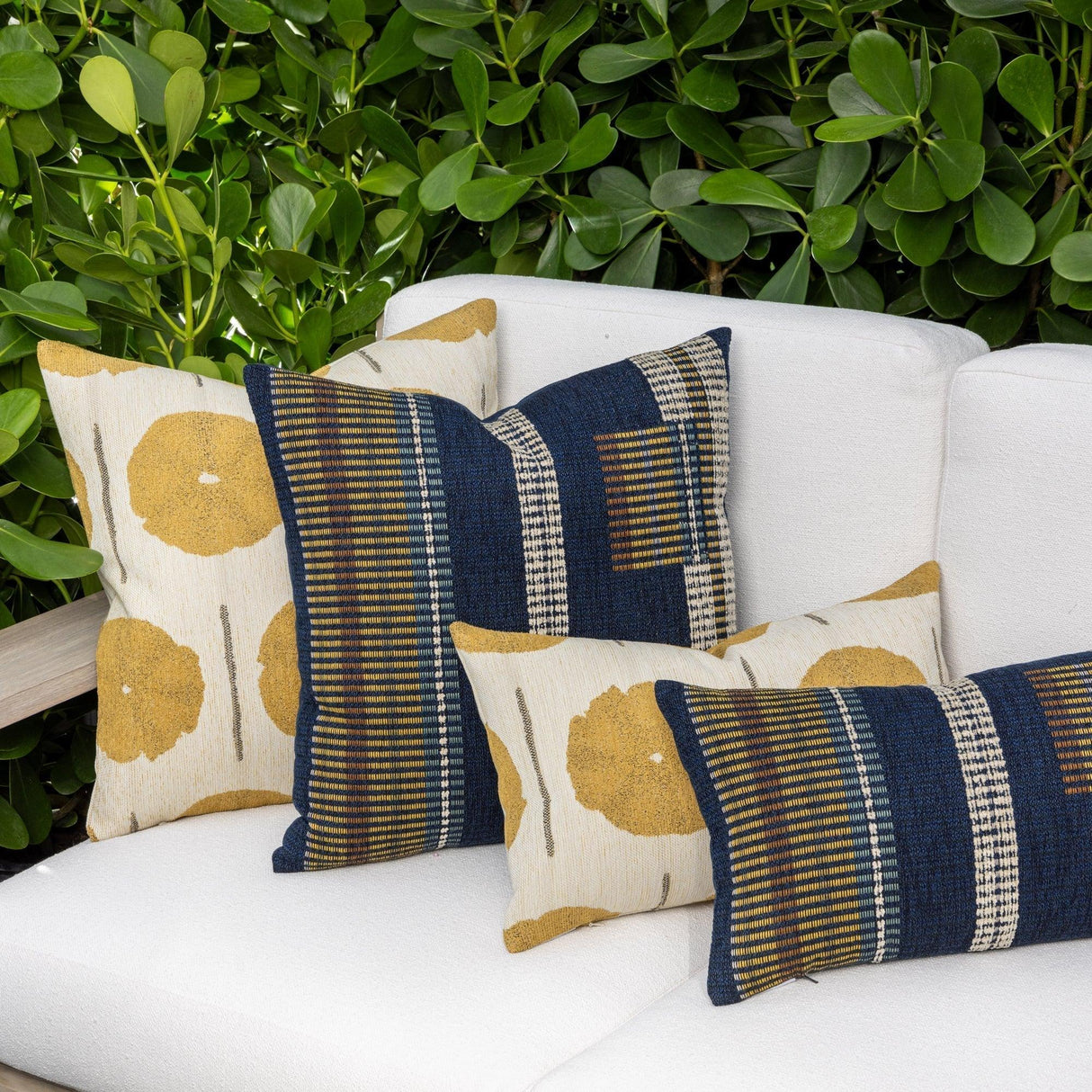 Elaine Smith Voyage Indigo Deep Blue 12"x20" Decorative Pillow