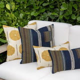 Elaine Smith Voyage Indigo Deep Blue 12"x20" Decorative Pillow