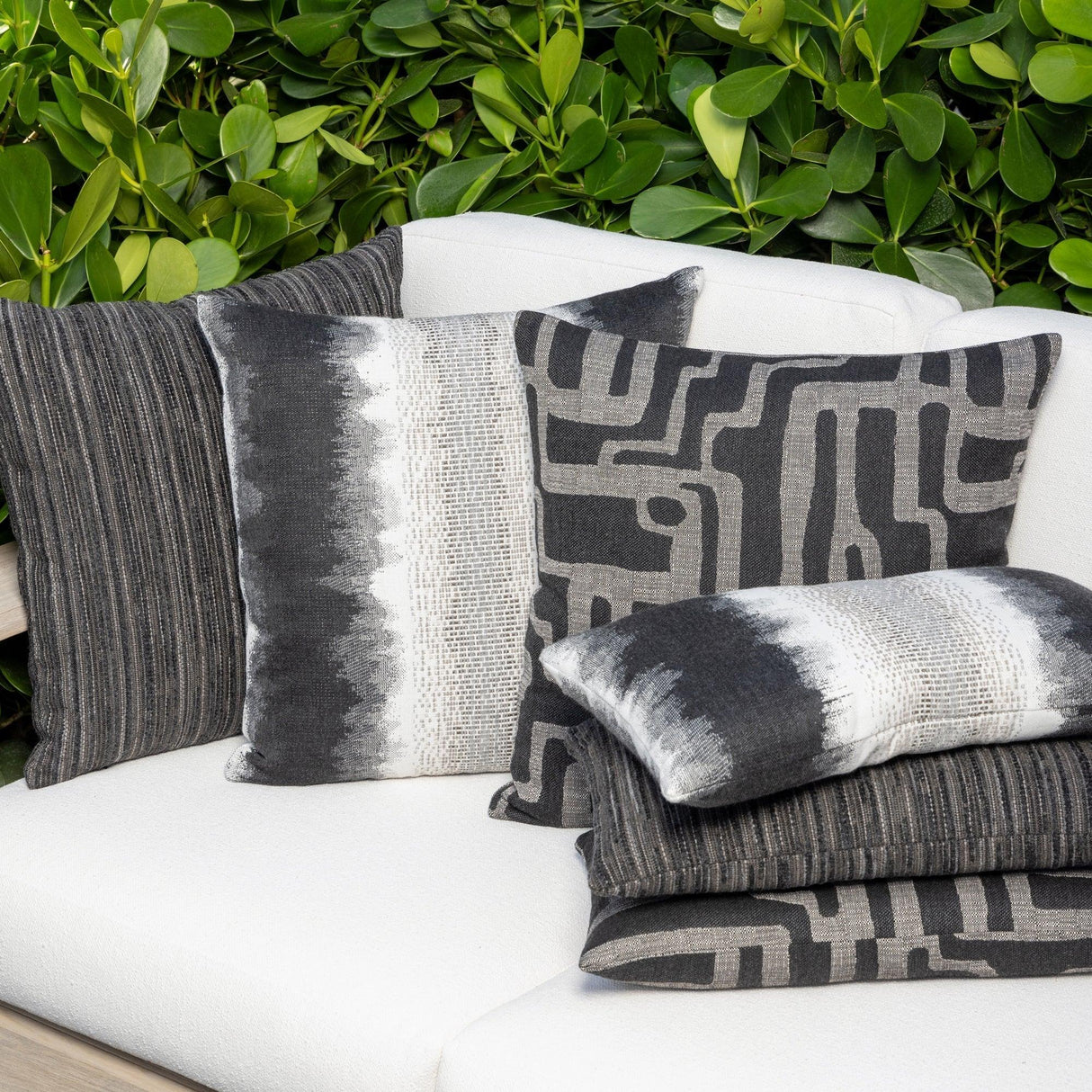 Elaine Smith Resilience Charcoal Black 12"x20" Decorative Pillow