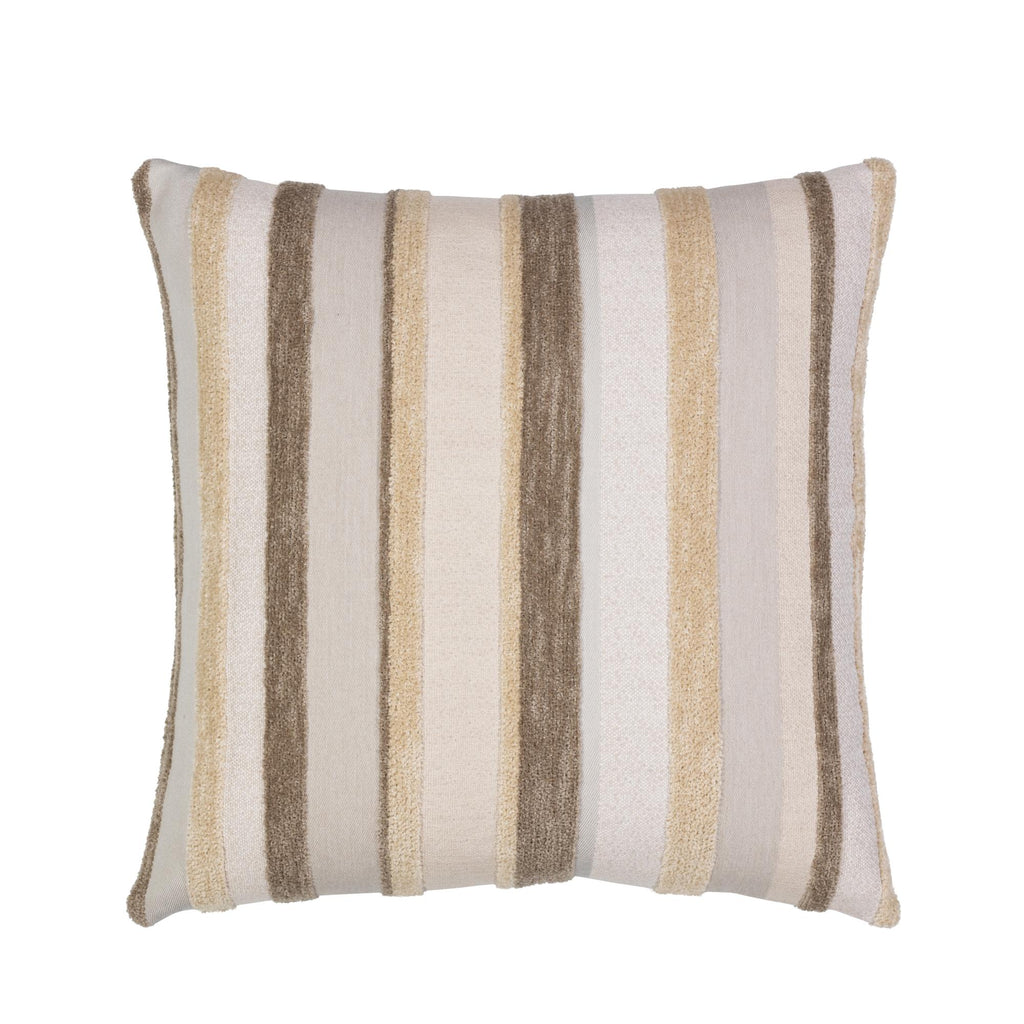 Elaine Smith Luxe Channel Latte Brown 22" x 22" Pillow