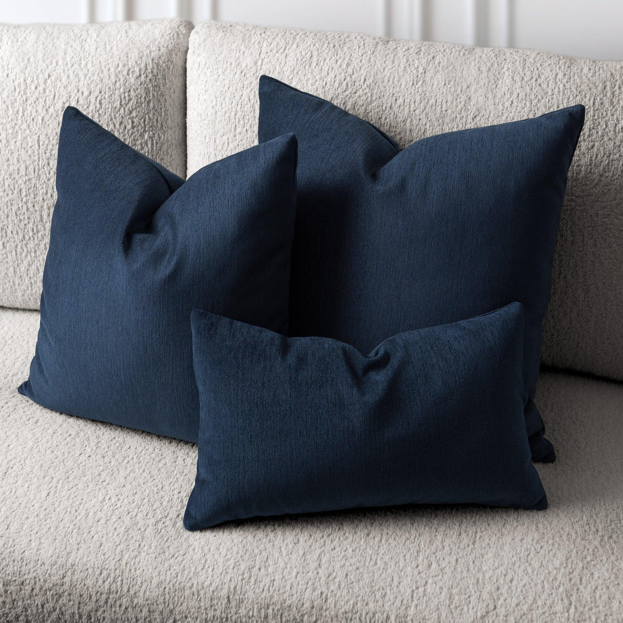 Elaine Smith Luxe Velour Indigo Deep Blue 22"x22" Decorative Pillow