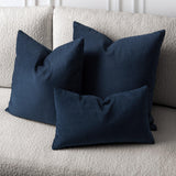 Elaine Smith Luxe Velour Indigo Deep Blue 22"x22" Decorative Pillow