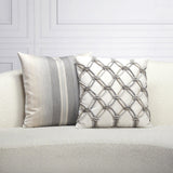 Elaine Smith Grigio Rope Beige 20"x20" Decorative Pillow