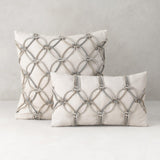 Elaine Smith Grigio Rope Beige 20"x20" Decorative Pillow
