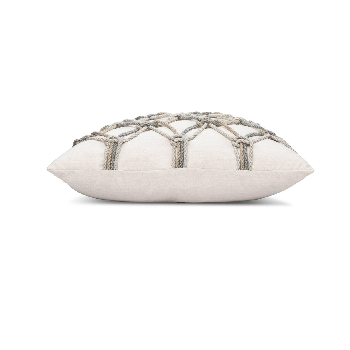 Elaine Smith Grigio Rope Beige 20"x20" Decorative Pillow
