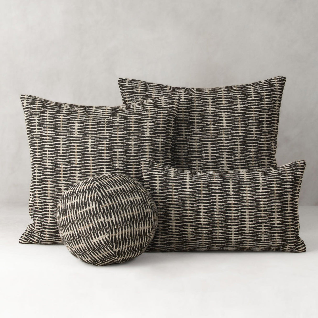 Elaine Smith Intertwine Ebony Black 22"x22" Decorative Pillow