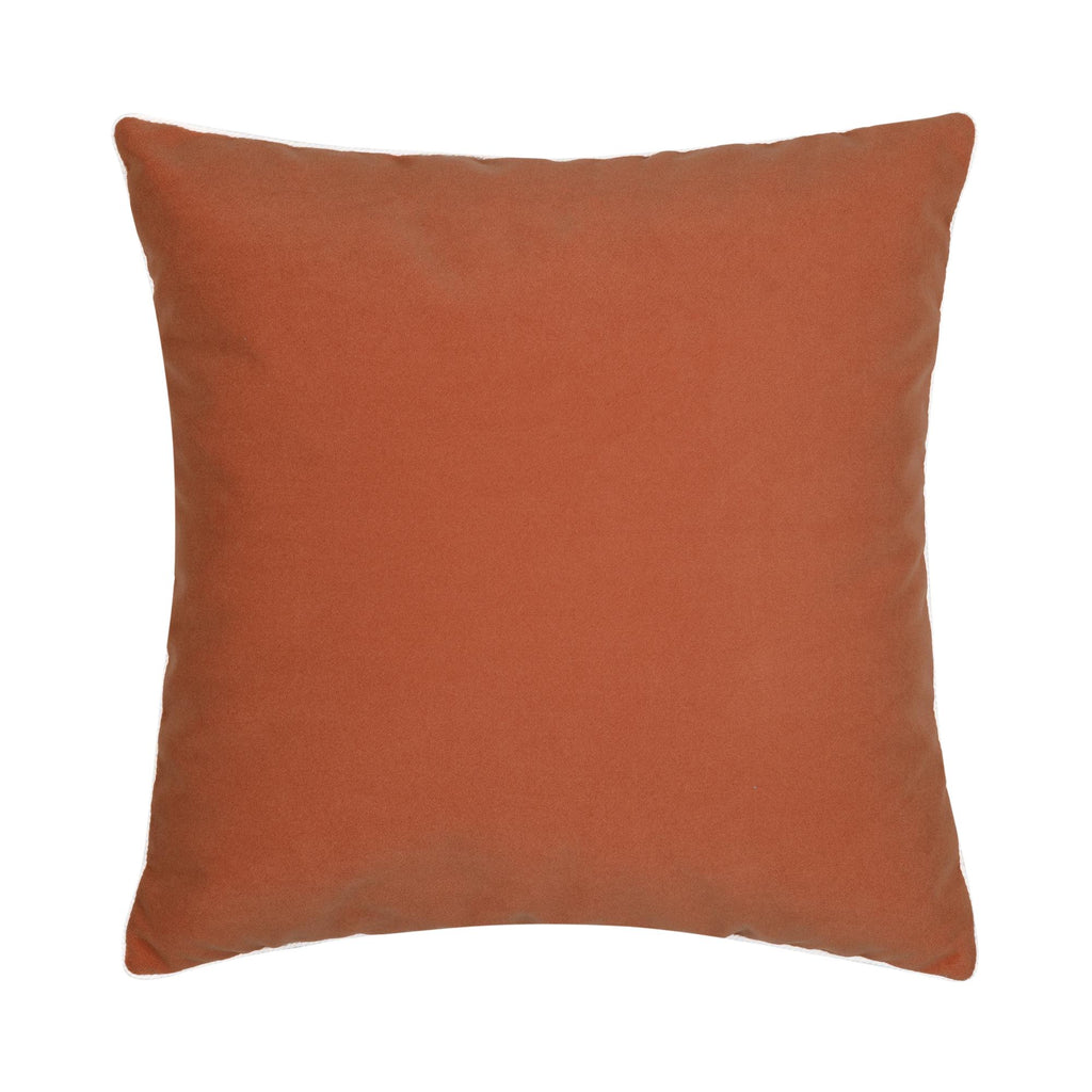 Elaine Smith Lush Velvet Papaya/Tiffany, Corded Orange 22" x 22" Pillow