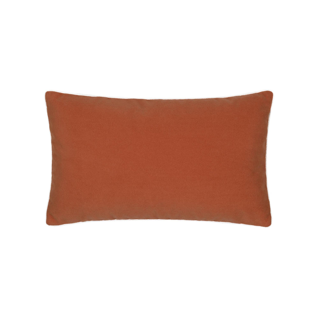 Elaine Smith Lush Velvet Papaya/Tiffany, Corded Orange 12" x 20" Pillow