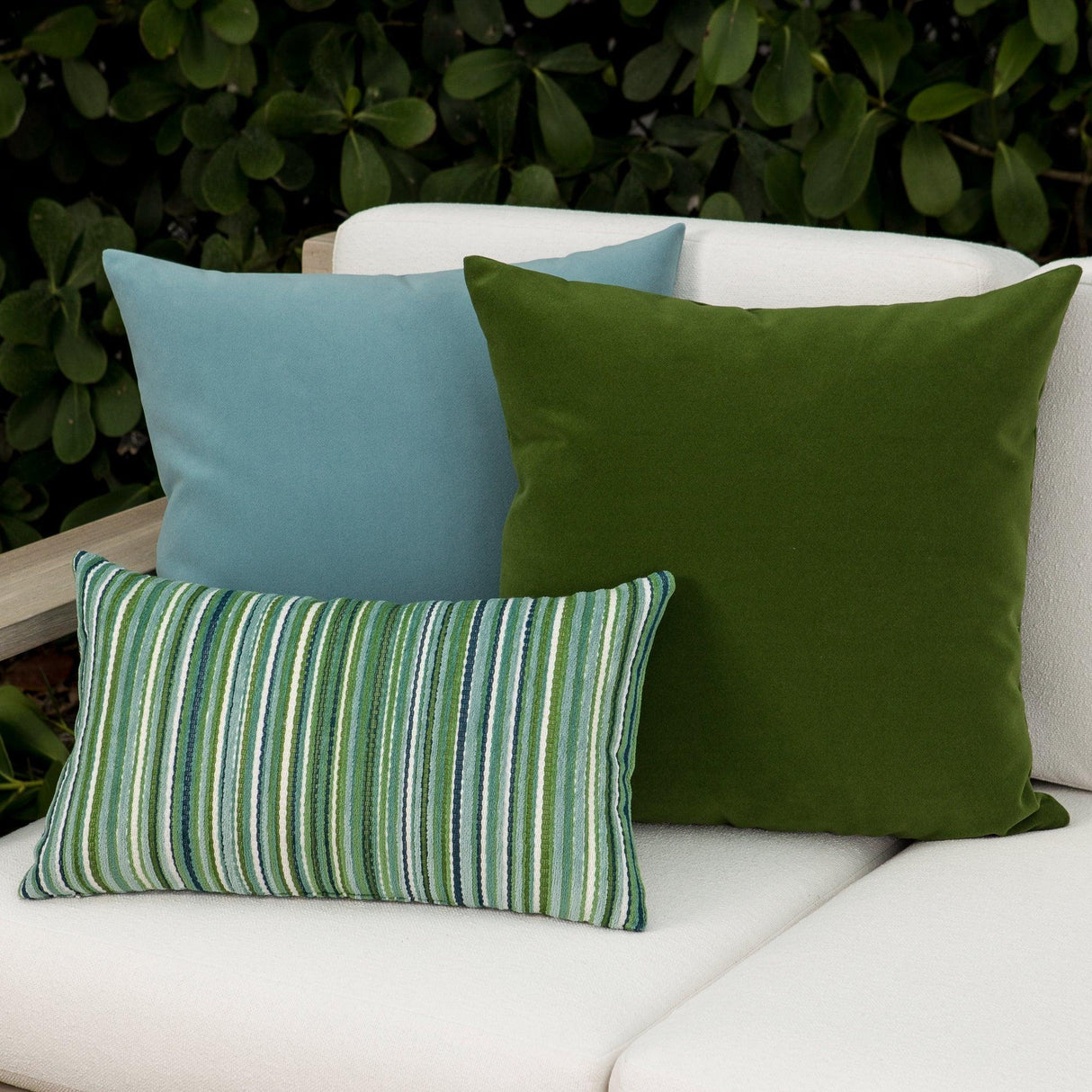 Elaine Smith Lush Velvet Ivy Green 20"x20" Decorative Pillow