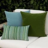Elaine Smith Lush Velvet Ivy Green 20"x20" Decorative Pillow