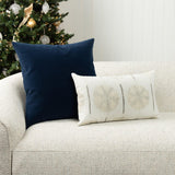 Elaine Smith Lush Velvet Midnight Deep Blue 20"x20" Decorative Pillow