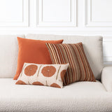 Elaine Smith Lush Velvet Papaya Orange 20"x20" Decorative Pillow