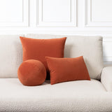 Elaine Smith Lush Velvet Papaya Orange 20"x20" Decorative Pillow