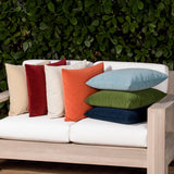 Elaine Smith Lush Velvet Papaya Orange 20"x20" Decorative Pillow