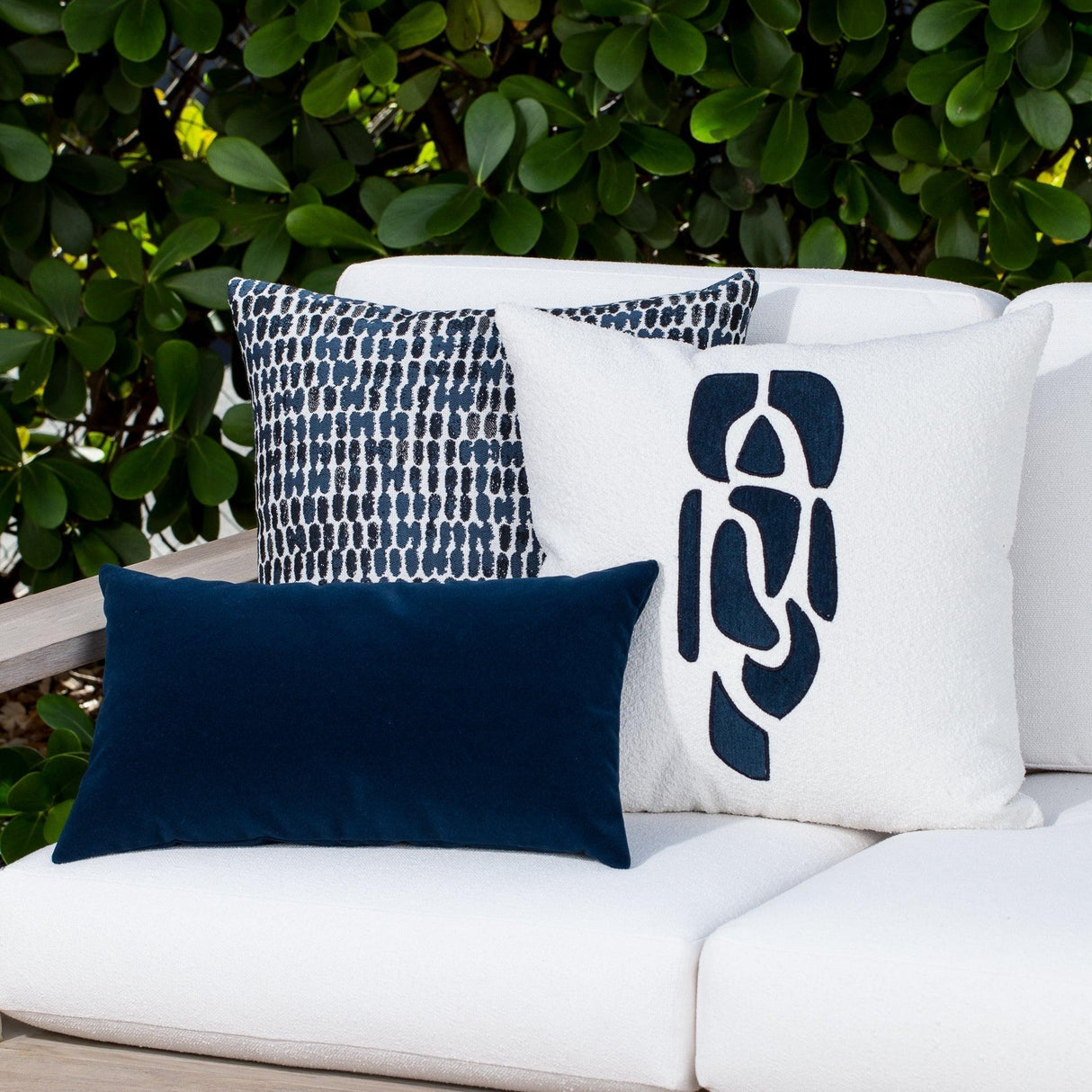 Elaine Smith Lush Velvet Midnight Deep Blue 12"x20" Decorative Pillow