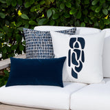 Elaine Smith Lush Velvet Midnight Deep Blue 12"x20" Decorative Pillow