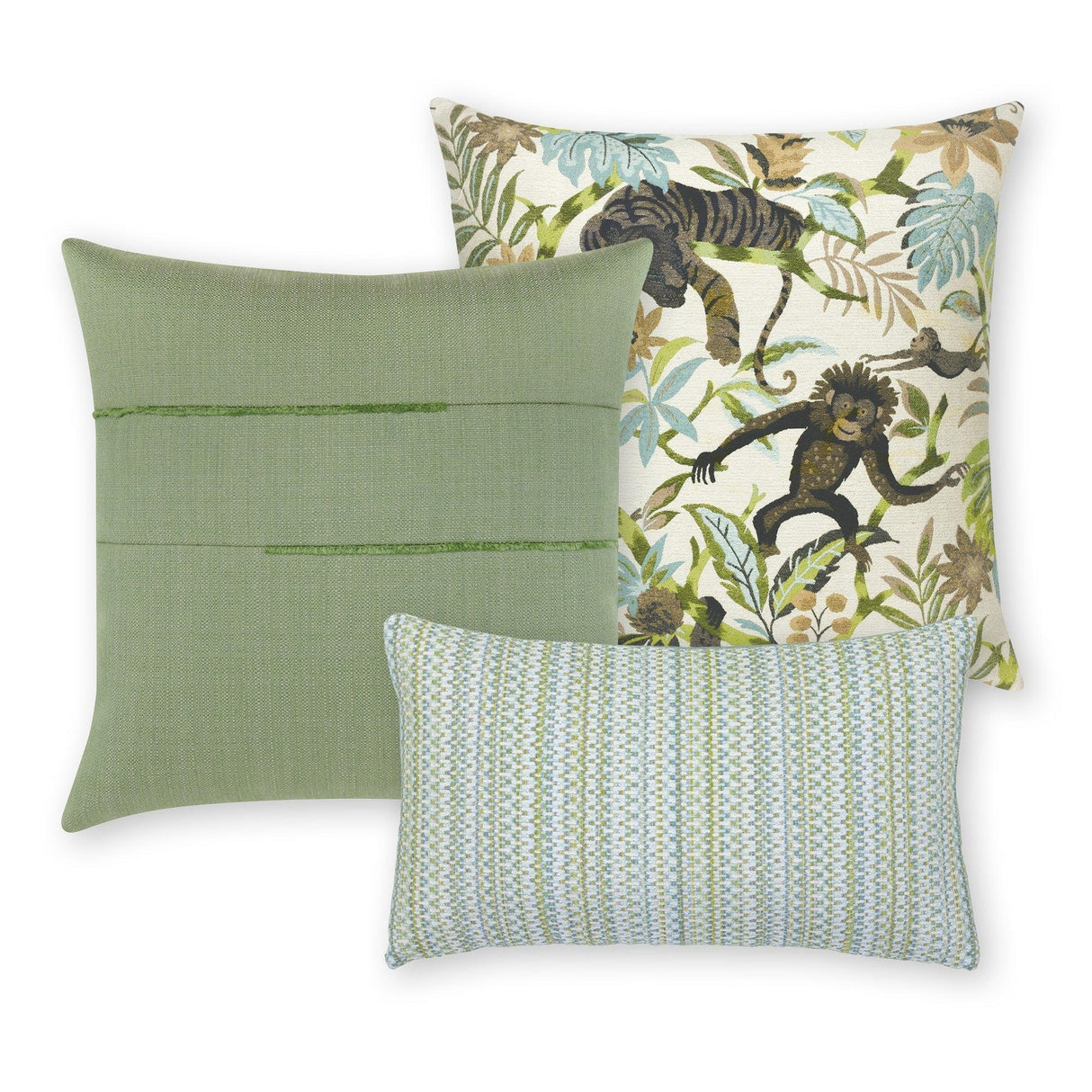 Elaine Smith Kaleidoscope Spring Green 12"x20" Decorative Pillow