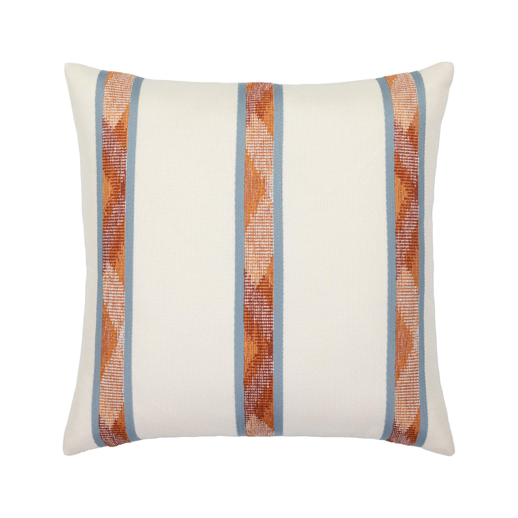 Elaine Smith Batik Stripe Ivory 22" x 22" Pillow
