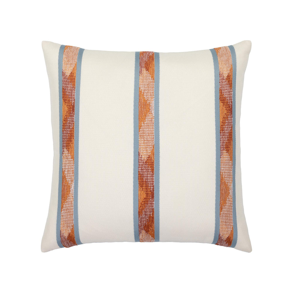 Elaine Smith Batik Stripe Ivory 20" x 20" Pillow