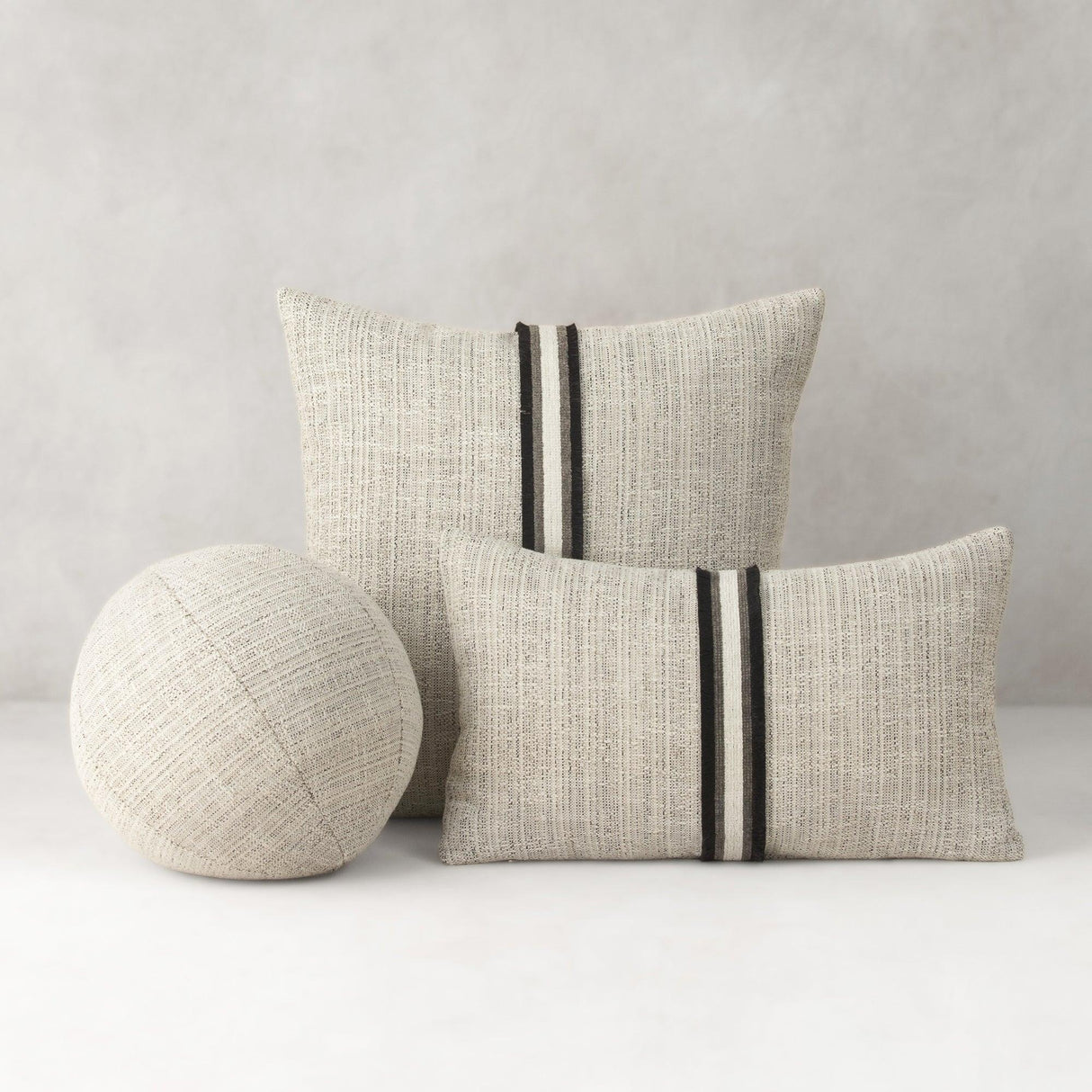 Elaine Smith Entity Linen Beige 20"x20" Decorative Pillow