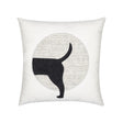 Elaine Smith Unconditional Woof (Tail) Ivory 20" x 20" Pillow
