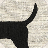 Elaine Smith Unconditional Woof (Tail) Ivory 20"x20" Decorative Pillow