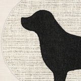 Elaine Smith Unconditional Woof (Head) Ivory 20"x20" Decorative Pillow