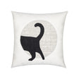 Elaine Smith Unconditional Meow (Tail) Ivory 20" x 20" Pillow