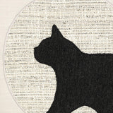 Elaine Smith Unconditional Meow (Tail) Ivory 20"x20" Decorative Pillow
