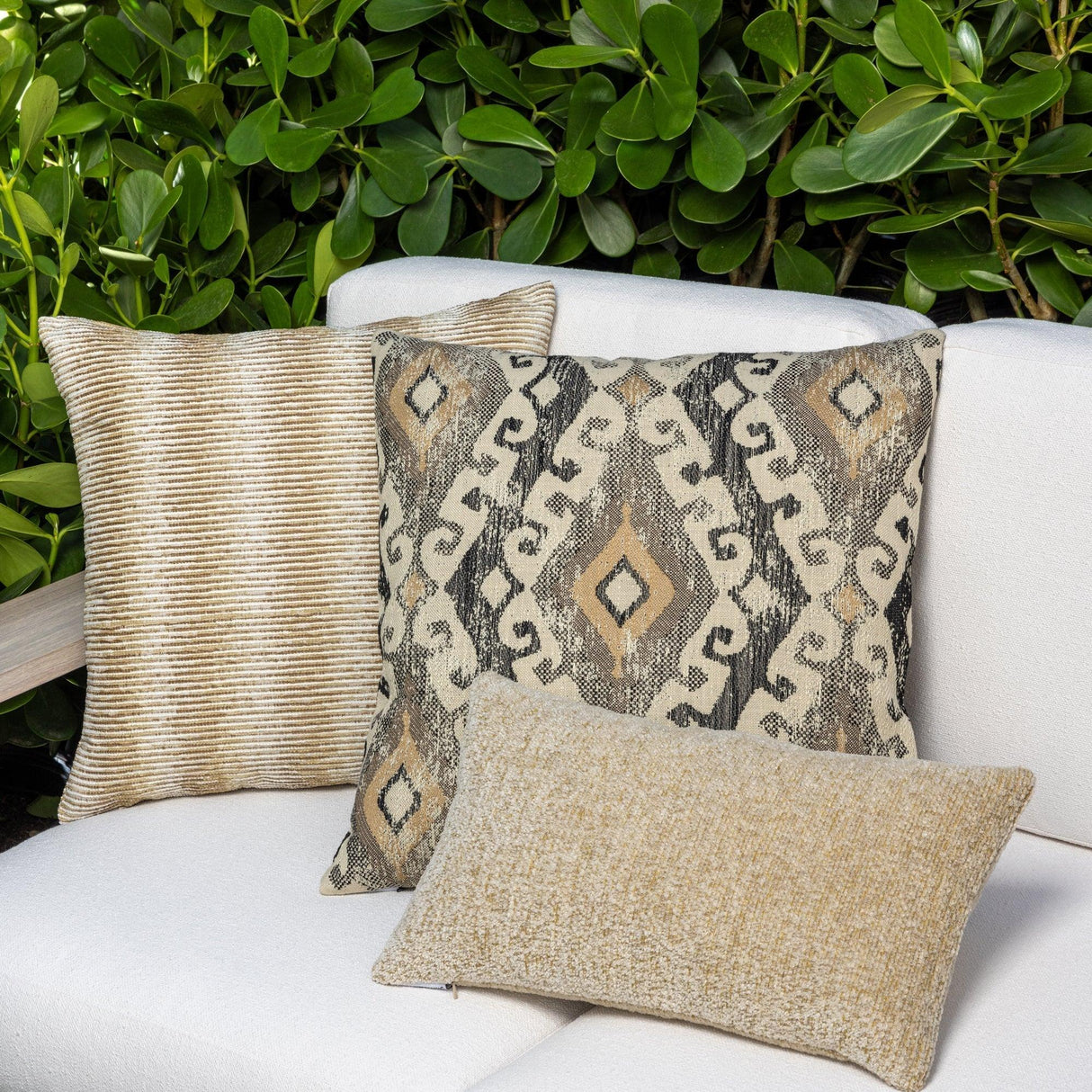 Elaine Smith Evolution Honey Gold 22"x22" Decorative Pillow