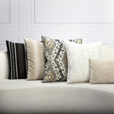 Elaine Smith Pathway Ebony Black 20"x20" Decorative Pillow