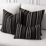 Elaine Smith Pathway Ebony Black 20"x20" Decorative Pillow