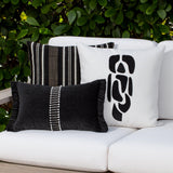 Elaine Smith Pathway Ebony Black 20"x20" Decorative Pillow