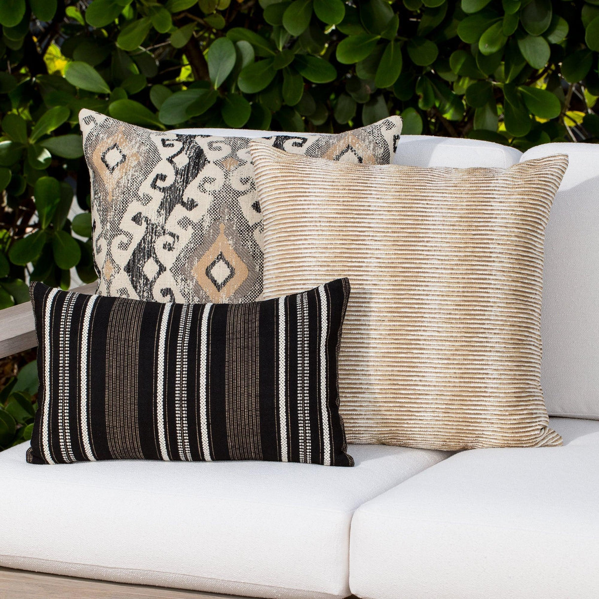 Elaine Smith Pathway Ebony Black 12"x20" Decorative Pillow