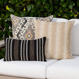 Elaine Smith Pathway Ebony Black 12"x20" Decorative Pillow