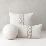 Elaine Smith Distinct Oyster Ivory 20"x20" Decorative Pillow